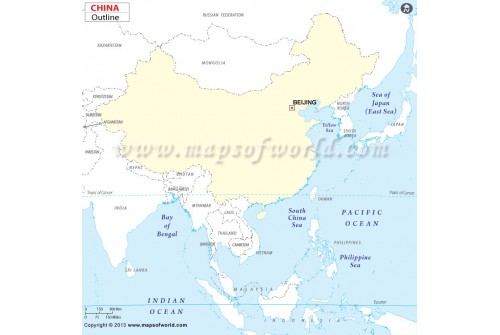 China Outline Map 