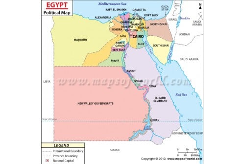 Egypt Political Map 