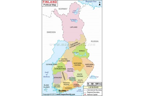 Finland Political Map 