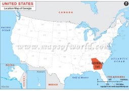 Georgia State Location Map(USA) - Digital File