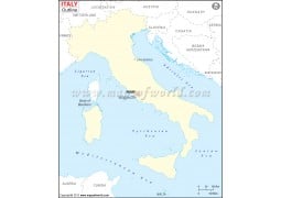 Italy Outline Map - Digital File
