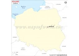Poland Outline Map - Digital File