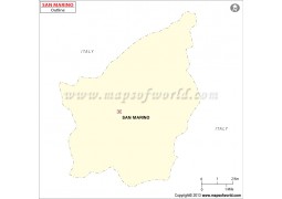 San Marino Blank Map - Digital File