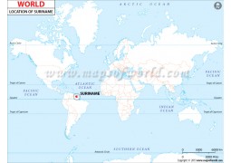 Suriname Location Map - Digital File