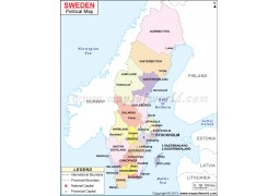 Political Map of Sweden