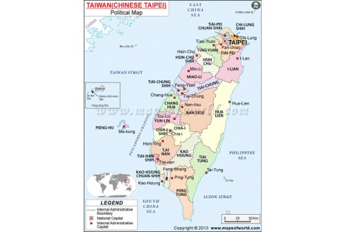 Taiwan Political Map