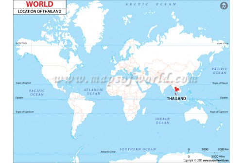Thailand Location Map