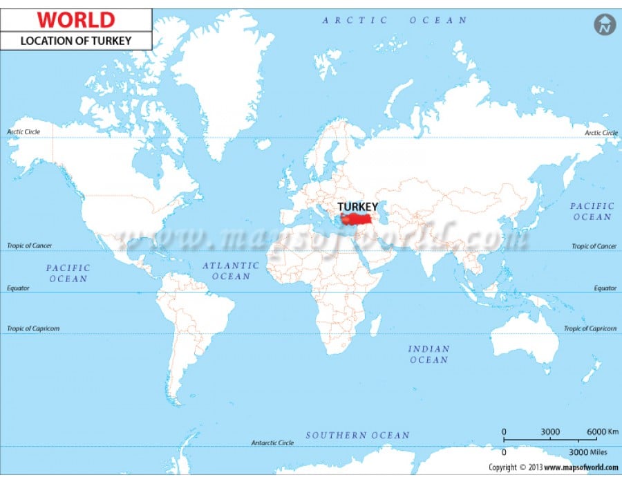Buy Turkey Location On World Map