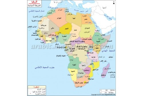 Africa Political Map In Arabic