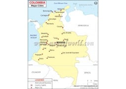 Colombia Cities Map - Digital File