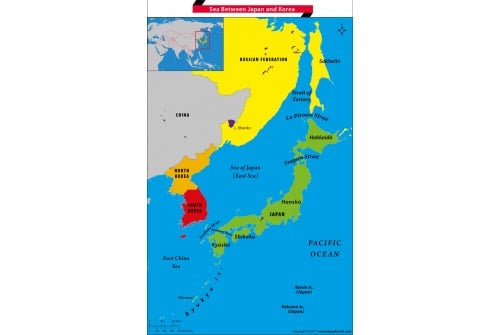 What is the name of the Sea between Japan and Korea?
