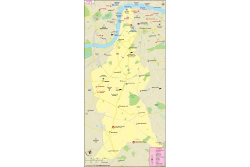 Lambeth Borough Map, London