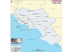 Campania Region Map - Digital File