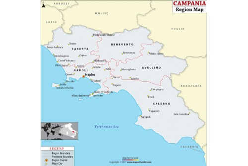 Campania Region Map