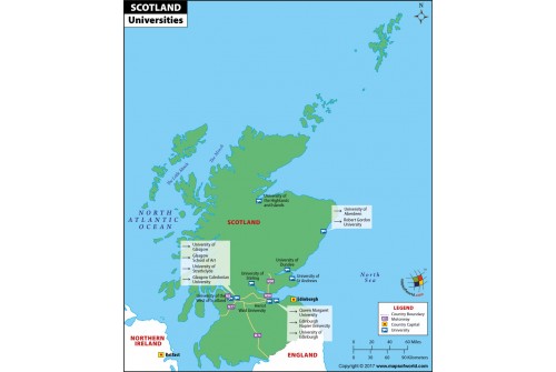 Scotland Universities Map