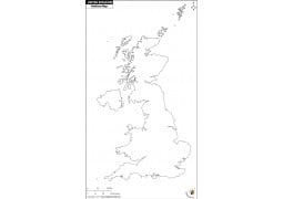 United Kingdom Outline Map - Digital File