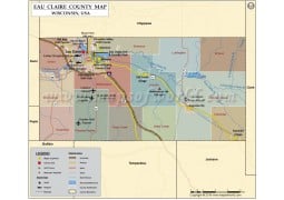 Eau Claire County Map - Digital File