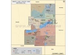 Green Lake County Map - Digital File