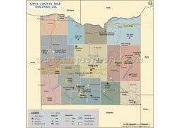 Iowa County Map - Digital File