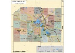 Dane County  Map - Digital File