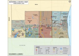 Kenosha County Map - Digital File