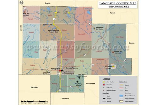 Langlade County Map