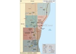 Ozaukee County Map, Wisconsin - Digital File