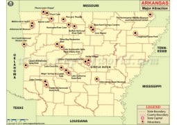 Arkansas Major Attraction Map - Digital File