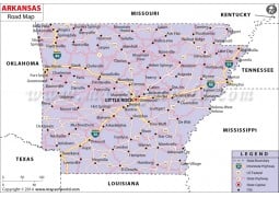 Arkansas Road Map - Digital File