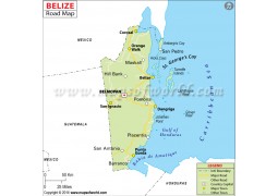 Belize Road Map - Digital File
