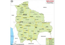 Bolivia Road Map - Digital File