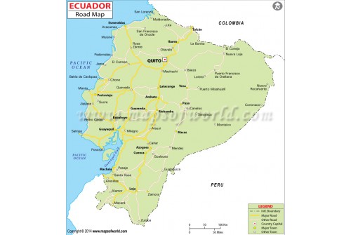Ecuador Road Map