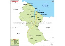 Guyana Road Map - Digital File