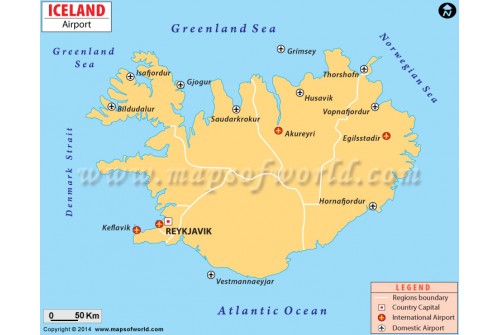 Iceland Airport Map