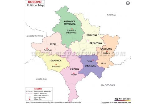Kosovo Political Map