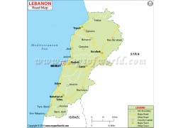 Lebanon Road Map - Digital File