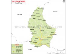 Luxembourg Road Map - Digital File