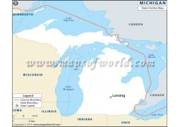 Michigan Outline Map - Digital File