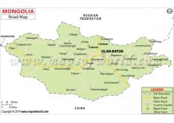 Mongolia Road Map - Digital File