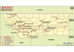 Montana Major Attraction Map - Digital File