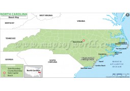 North Carolina Beach Map - Digital File