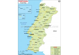 Digital political map of Portugal 1460