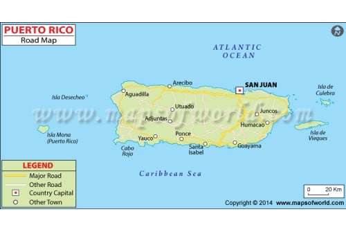 Puerto Rico Road Map