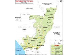 Republic of Congo Road Map - Digital File