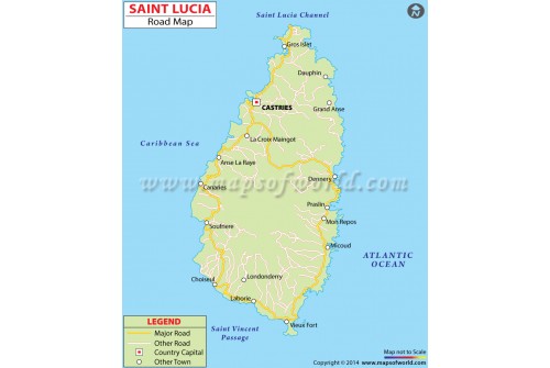 St Lucia Road Map