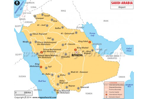 Saudi Arabia Airport Map