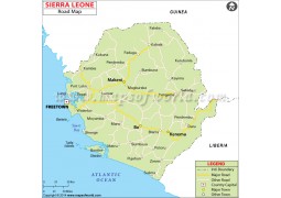 Sierra Leone Road Map - Digital File