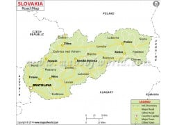 Slovakia Road Map - Digital File