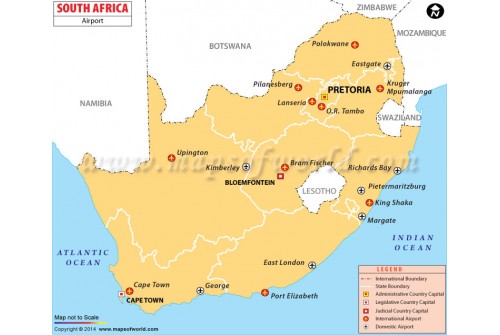 South Africa Airport Map