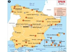 Spain Airport Map - Digital File